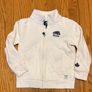 Roots 5T white zip up